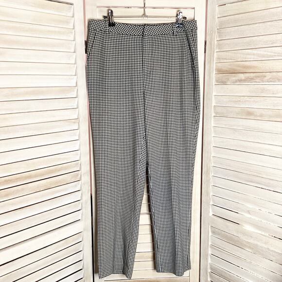 L’Agence Logan Black White Houndstooth Taper Trouser Ankle Pant - Picture 8 of 12